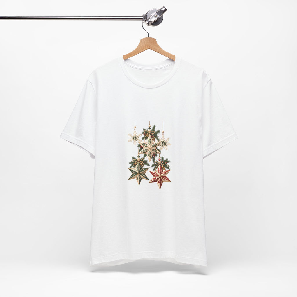 Christmas Star Ornaments T-Shirt — Vintage Holiday Stars Tee