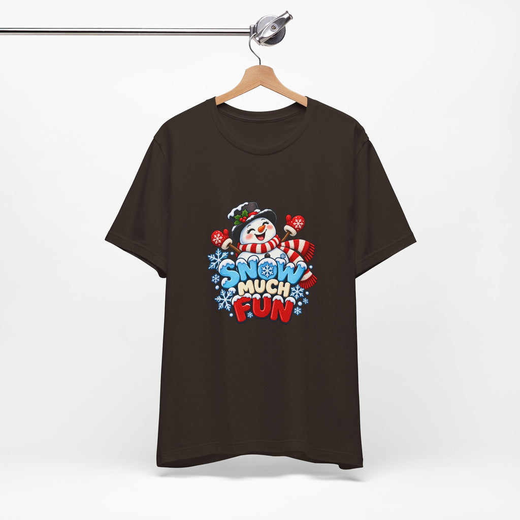 Snow Much Fun T-Shirt – Cute Snowman Holiday Tee