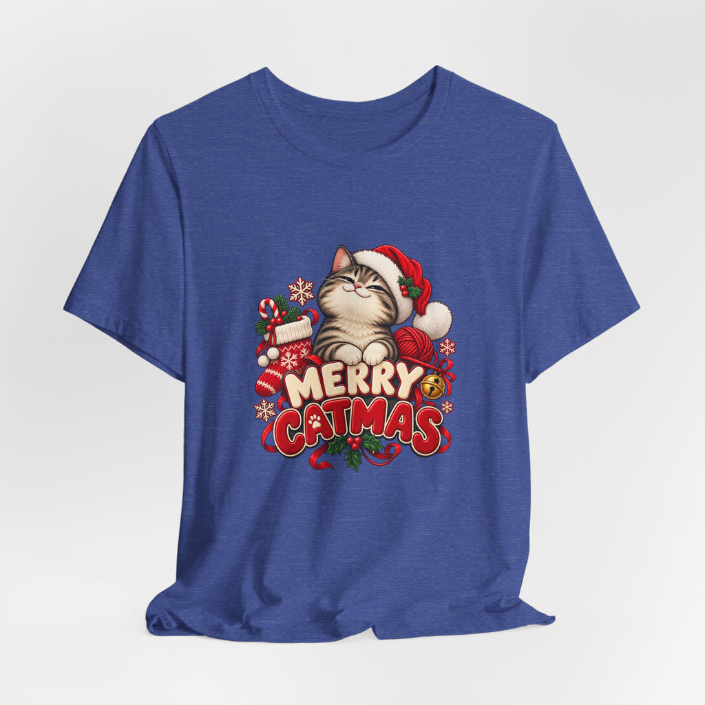 Merry Catmas T-Shirt – Cute Christmas Cat Holiday Tee