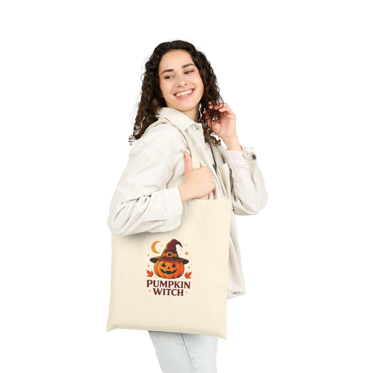 Pumpkin Witch Tote Bag