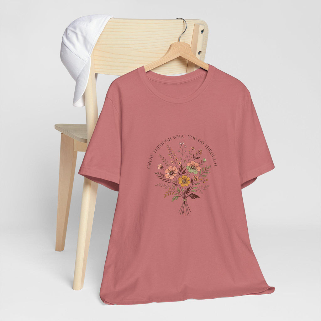 Wildflower Bouquet Tee | Hand-Drawn Floral Illustration, Neutral Tones