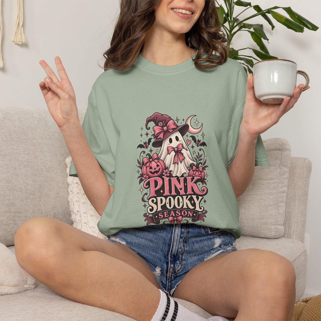 Pink Spooky Season ghost tee | Halloween T-Shirt