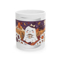 Cute Ghost Drinking Coffee Mug | Halloween Fall Coffee Cup
