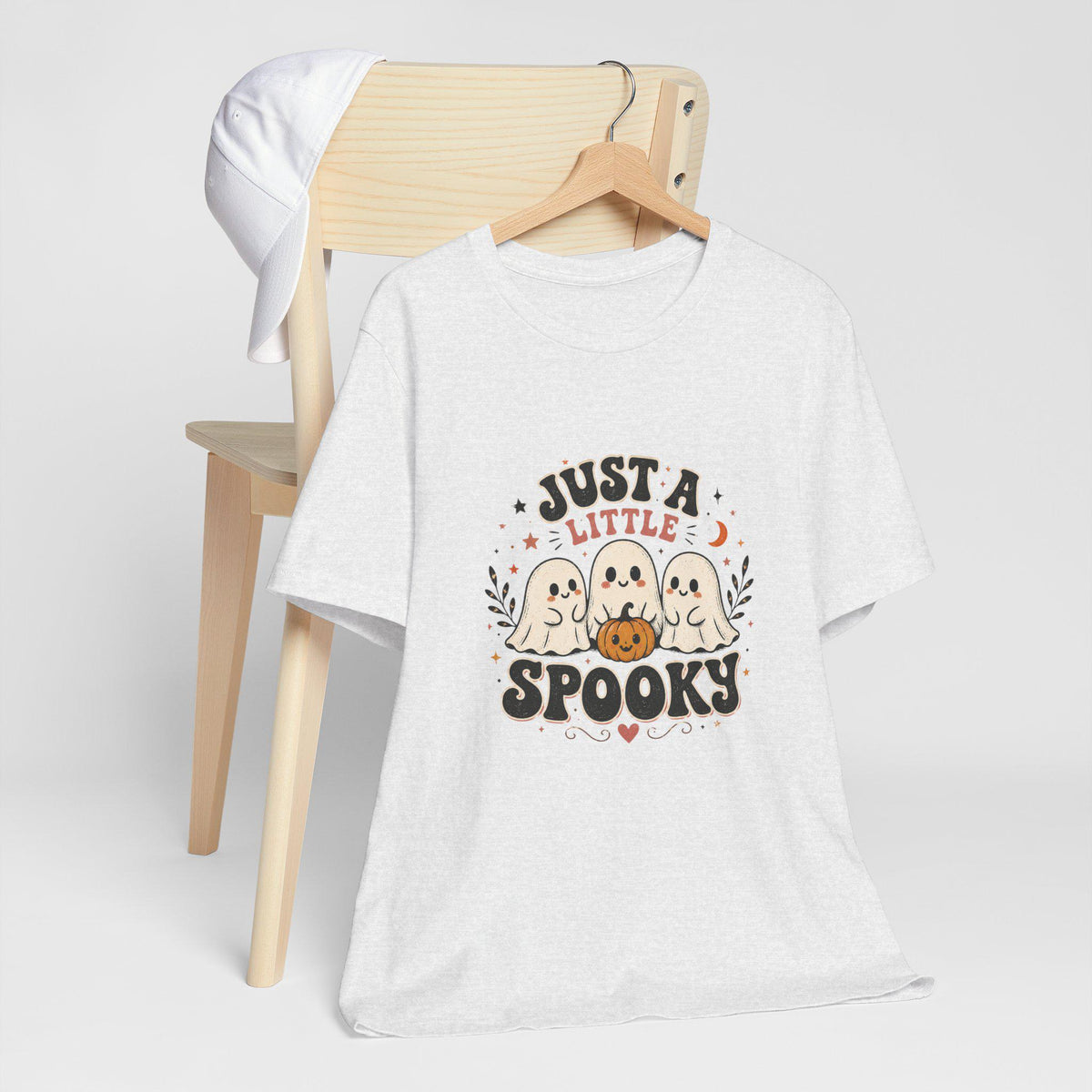 Just A Little Spooky tee | Cute Ghosts with Pumpkin Halloween Shirt