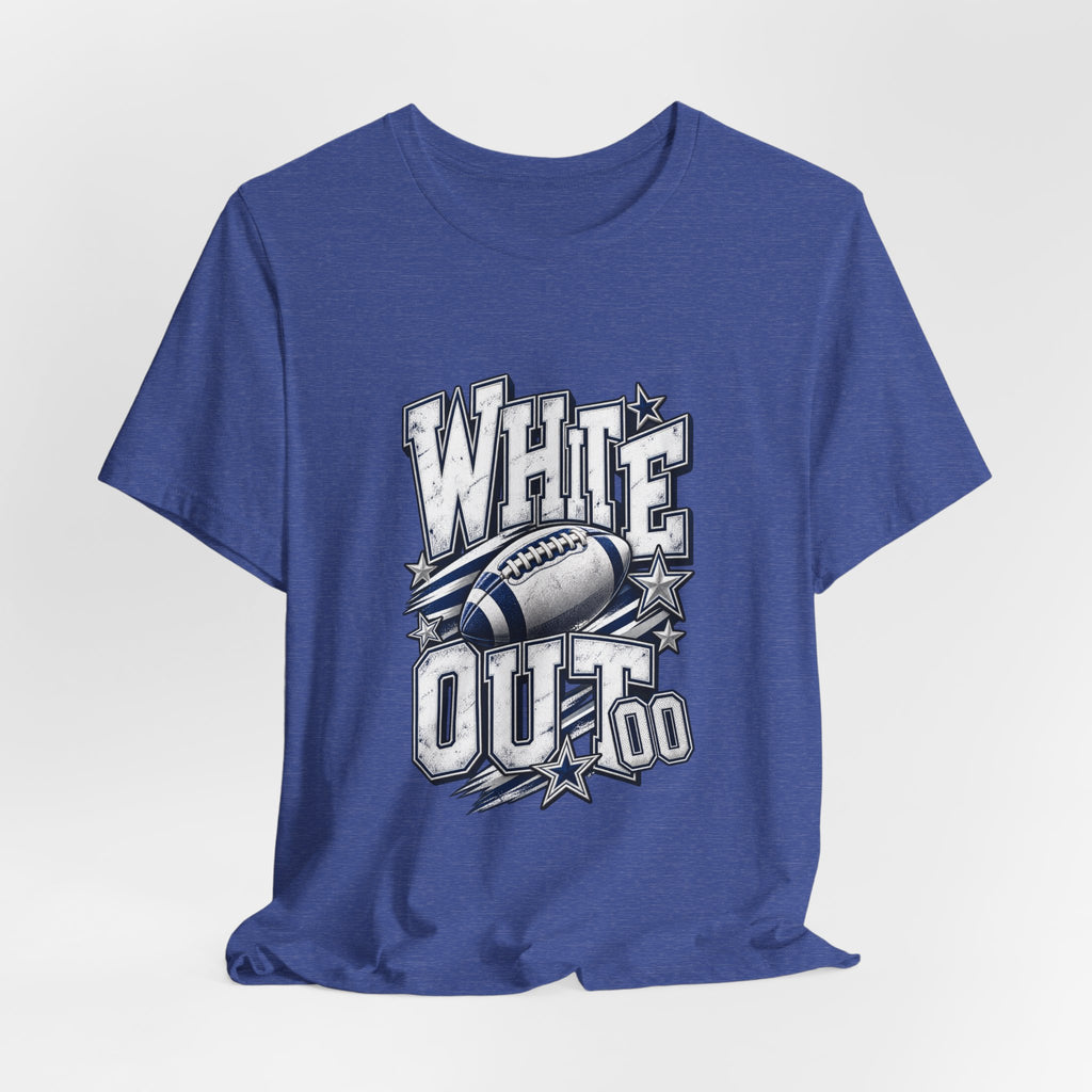 White Out Football Tee | Vintage Helmet, Stars, Sports Graphic