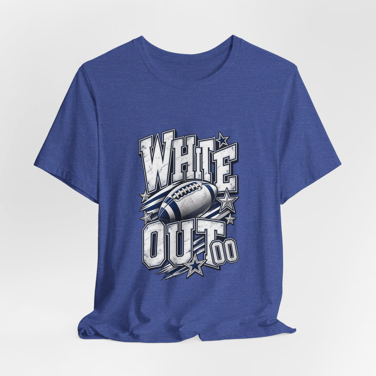 White Out Football Tee | Vintage Helmet, Stars, Sports Graphic