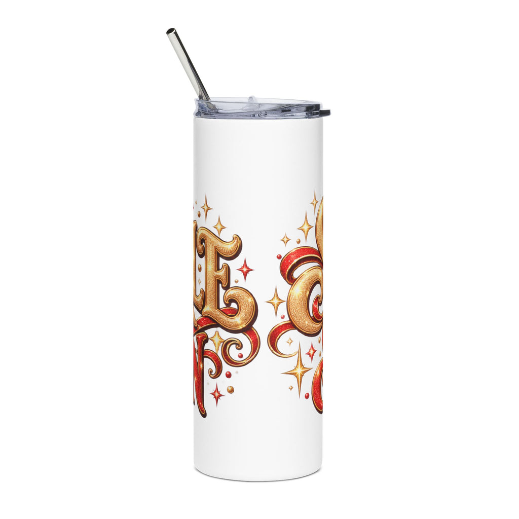 20oz Stainless Tumbler — "Sparkle Season" Holiday Stainless Steel Travel Cup