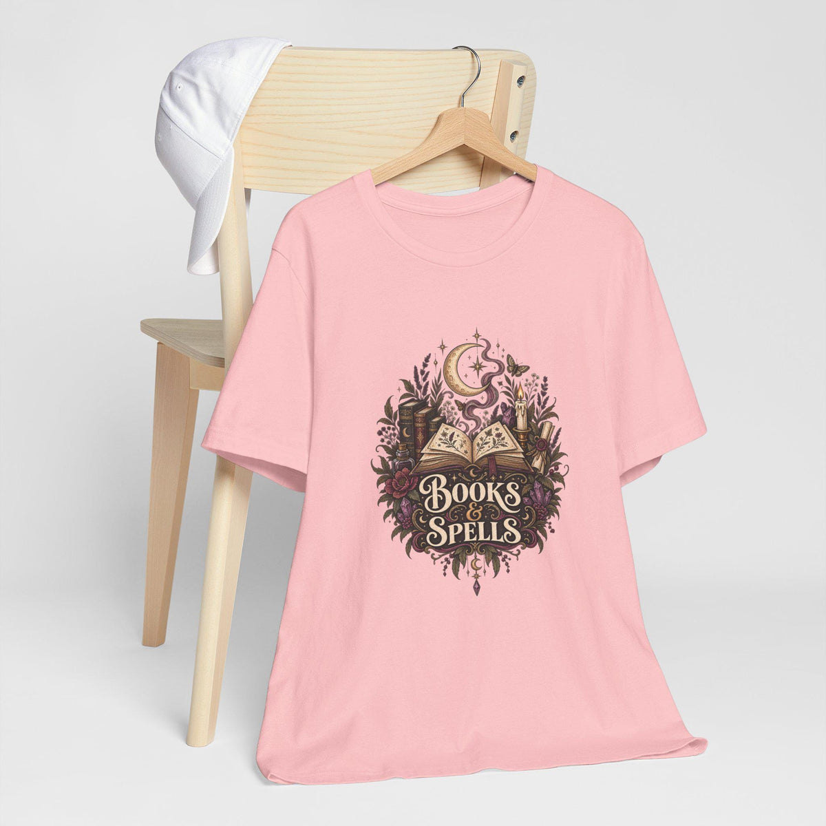 Books & Spells T-Shirt | Witchy Magic Book Design