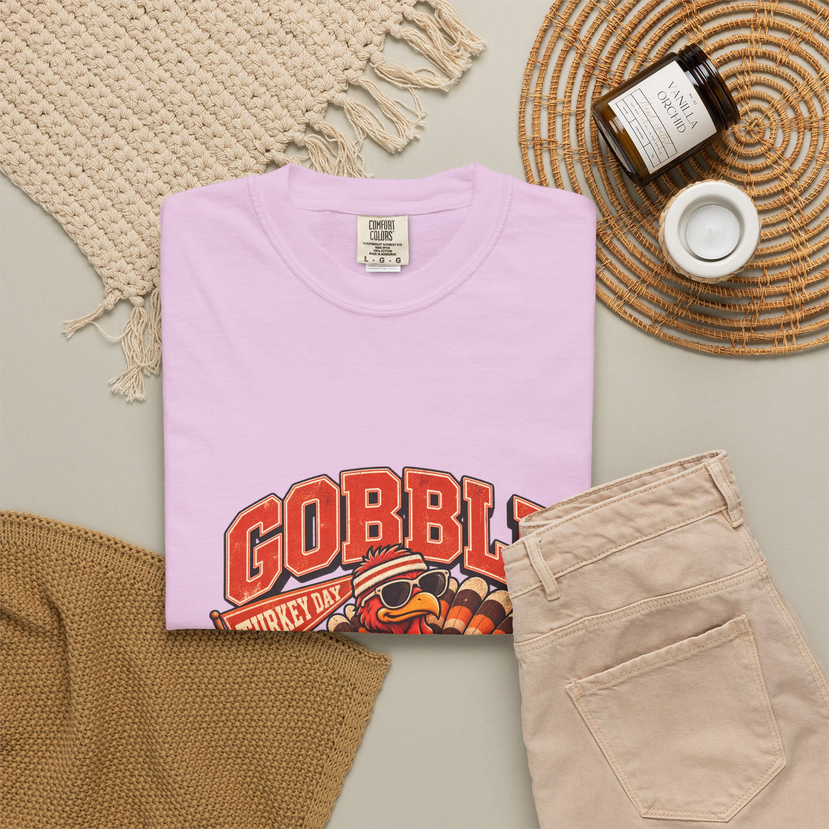 Gobble Squad Turkey Football Helmet T-Shirt | Thanksgiving Turkey Sports Tee