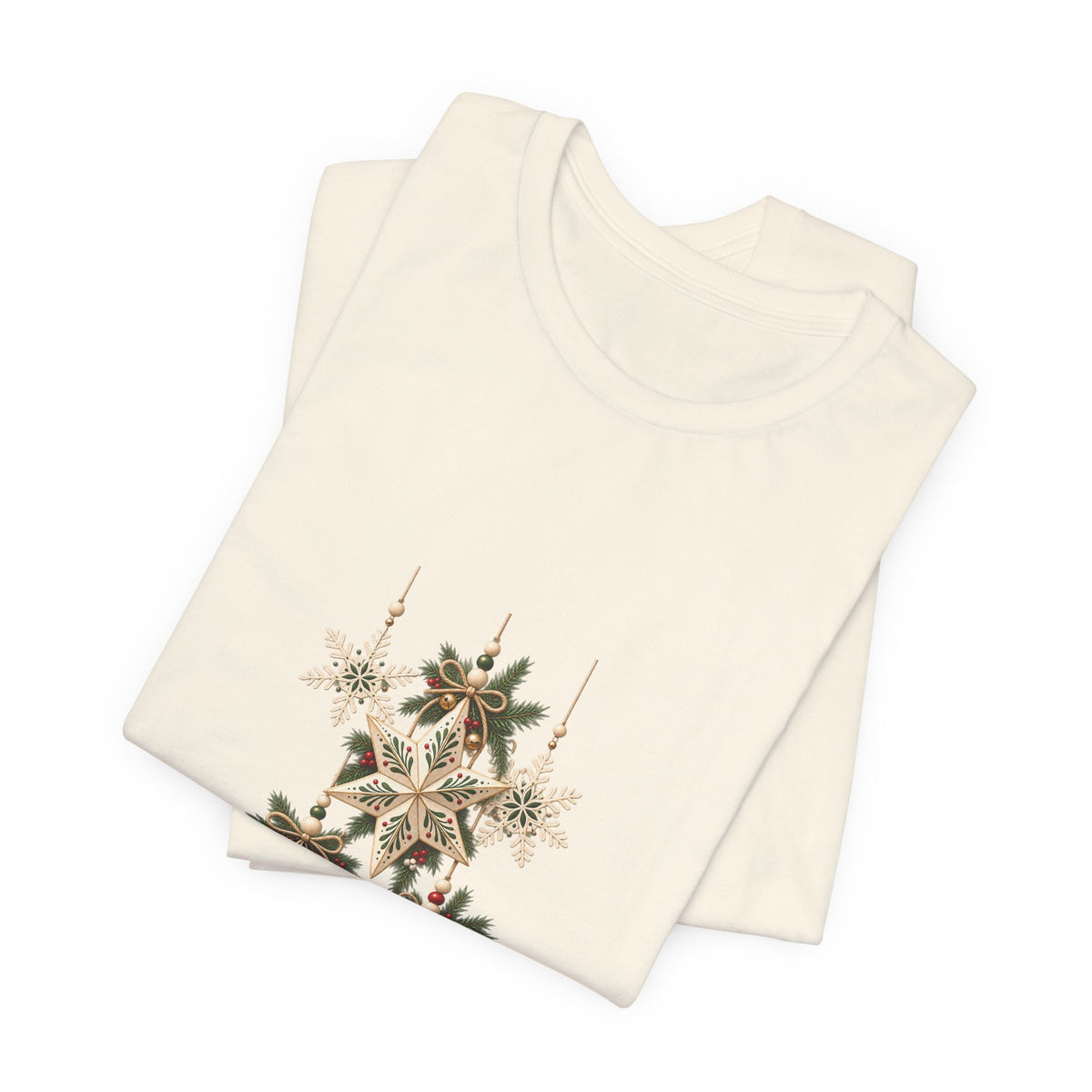 Christmas Star Ornaments T-Shirt — Vintage Holiday Stars Tee