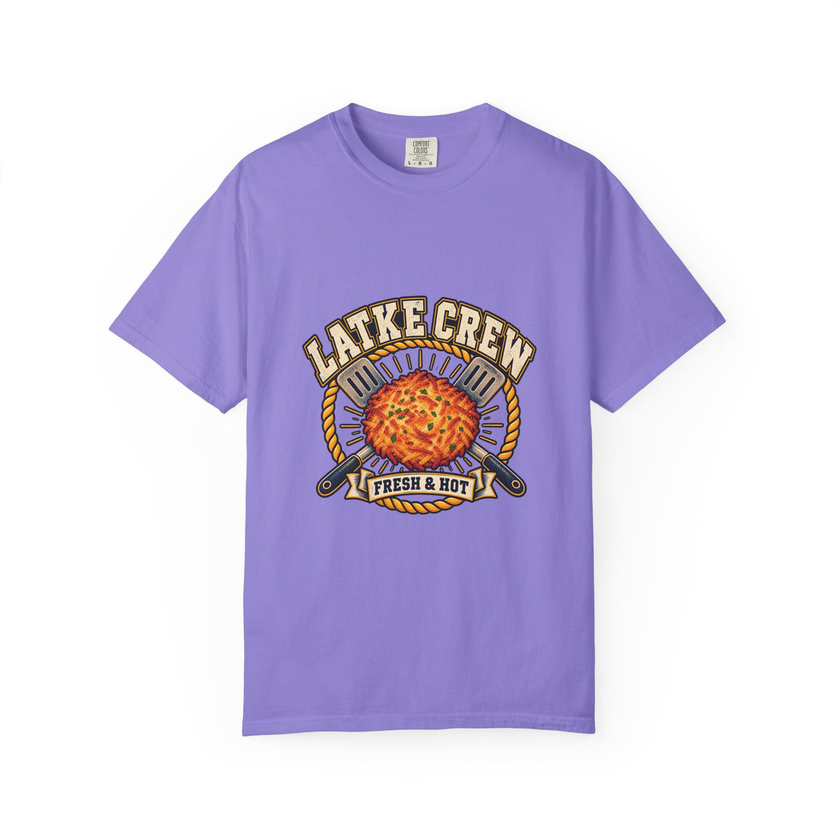 Latke Crew Illustration T-Shirt | Hanukkah Potato Pancake Design