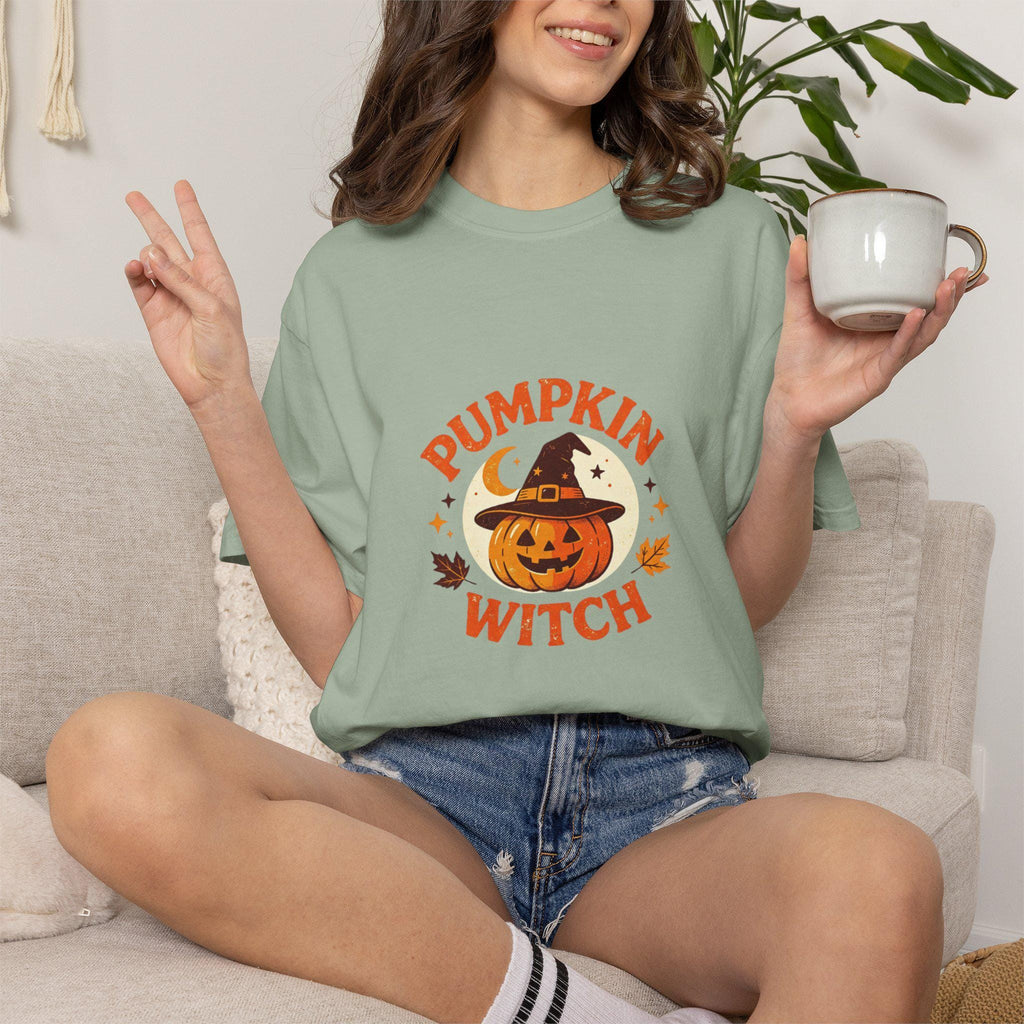 Halloween Pumpkin Witch T-Shirt | Spooky Jack O Lantern Tee