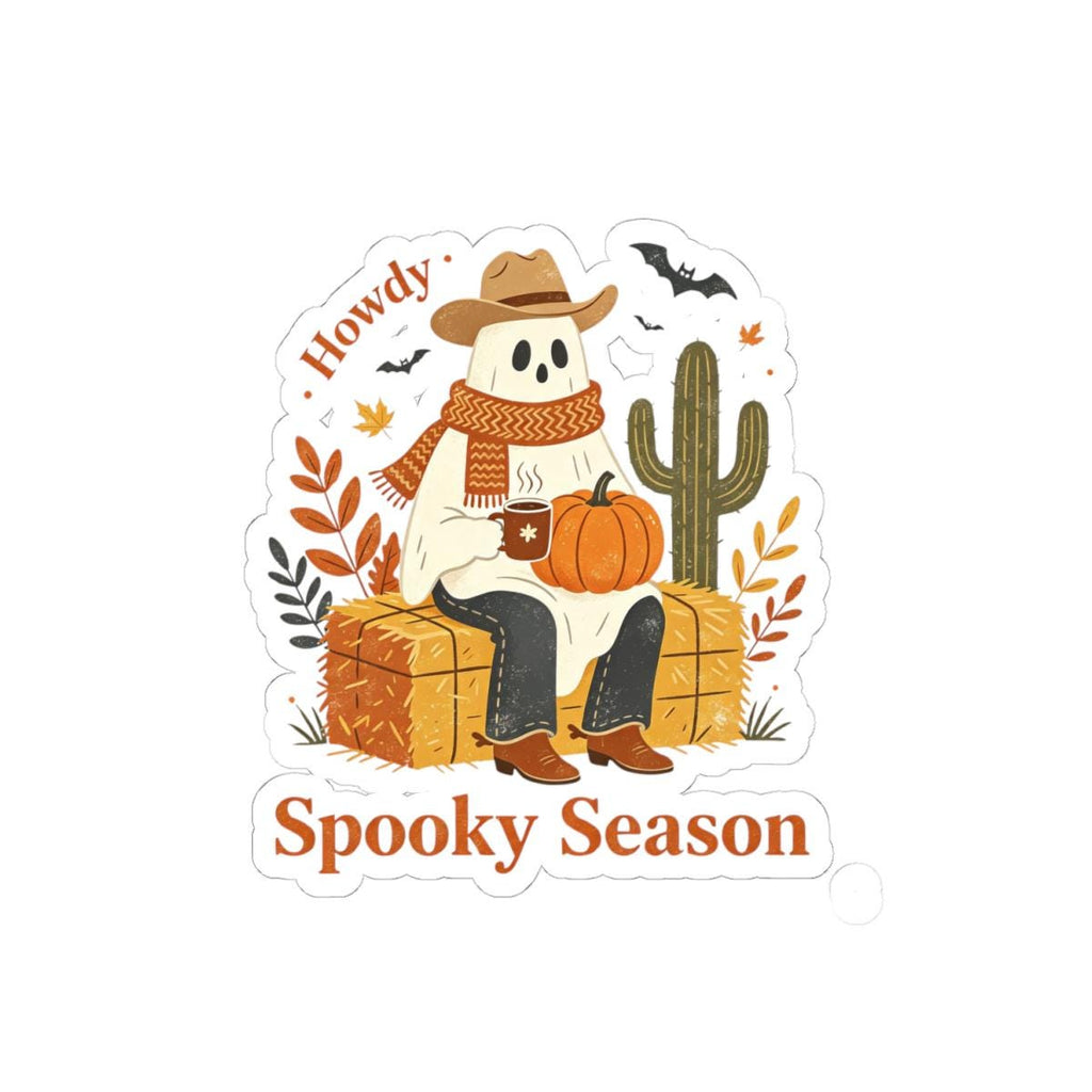 Howdy Spooky Season Ghost Sticker