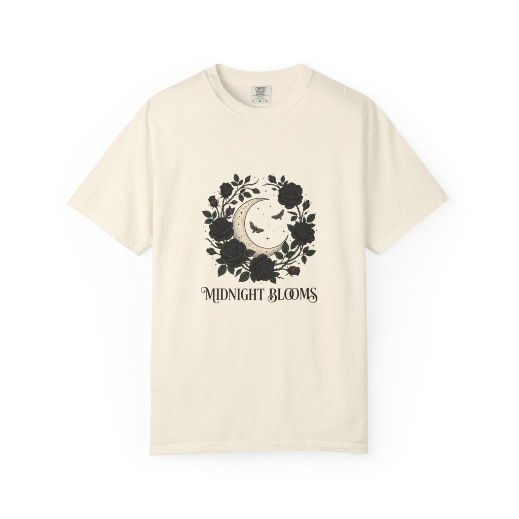 Midnight Blooms moon floral tee | T-Shirt