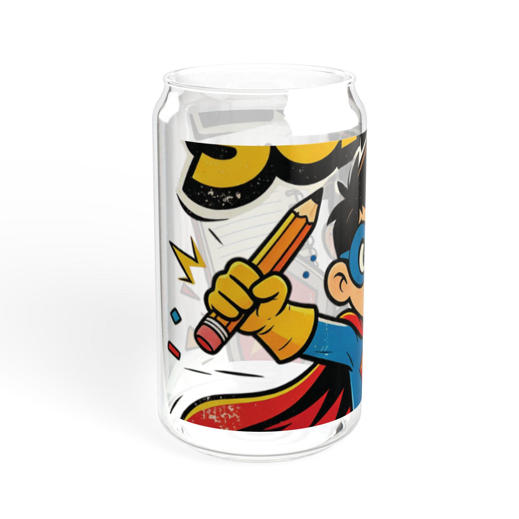 Back To School Superhero Kids Sipper Glass