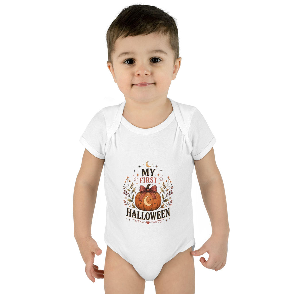 My First Halloween Infant Bodysuit | Pumpkin Illustration