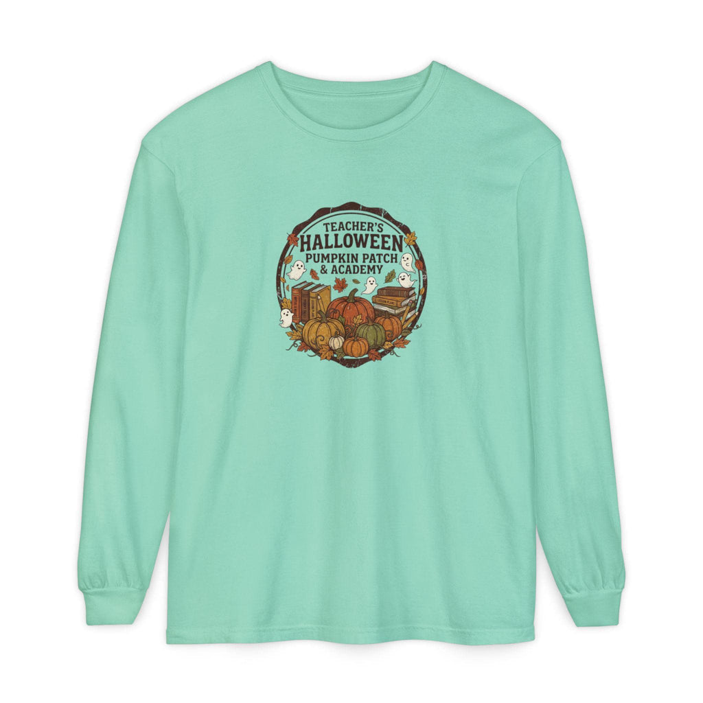 Teachers Halloween Pumpkin Patch Academy Long Sleeve Shirt | Autumn Teacher Tee