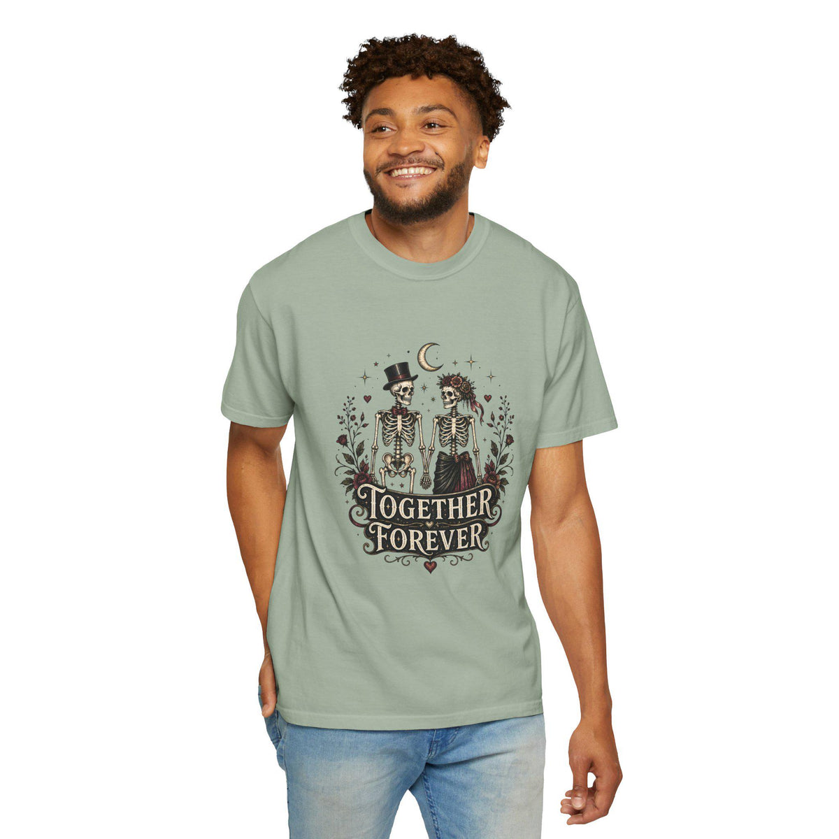 Skeleton Couple Together Forever T-Shirt | Dia de los Muertos Love
