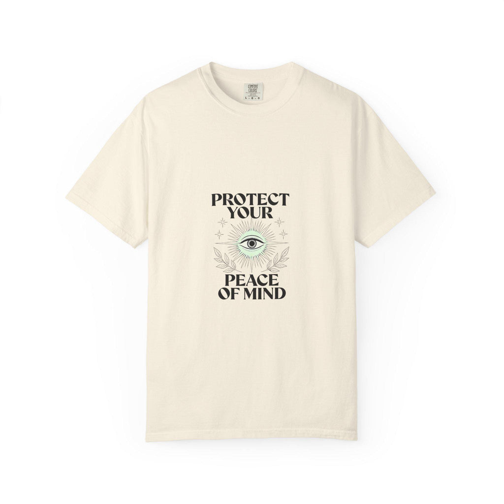 Protect Your Peace of Mind T-Shirt | Eye Illustration Spiritual Tee | Minimalist Third Eye Shirt | Mindful Gift | Yoga Meditation