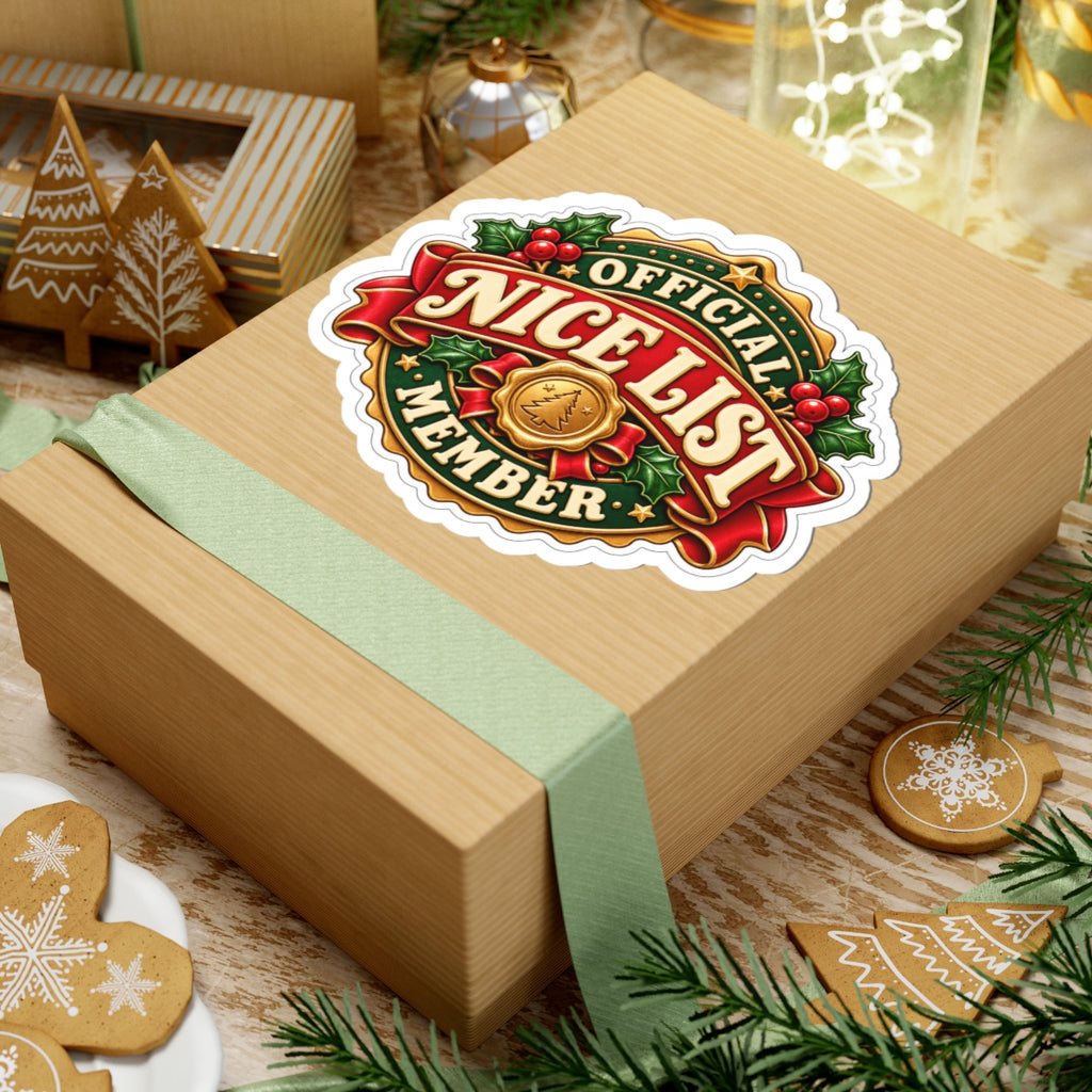 Official Nice List Member Sticker — Festive Holiday Holiday Laptop/Planner Decal
