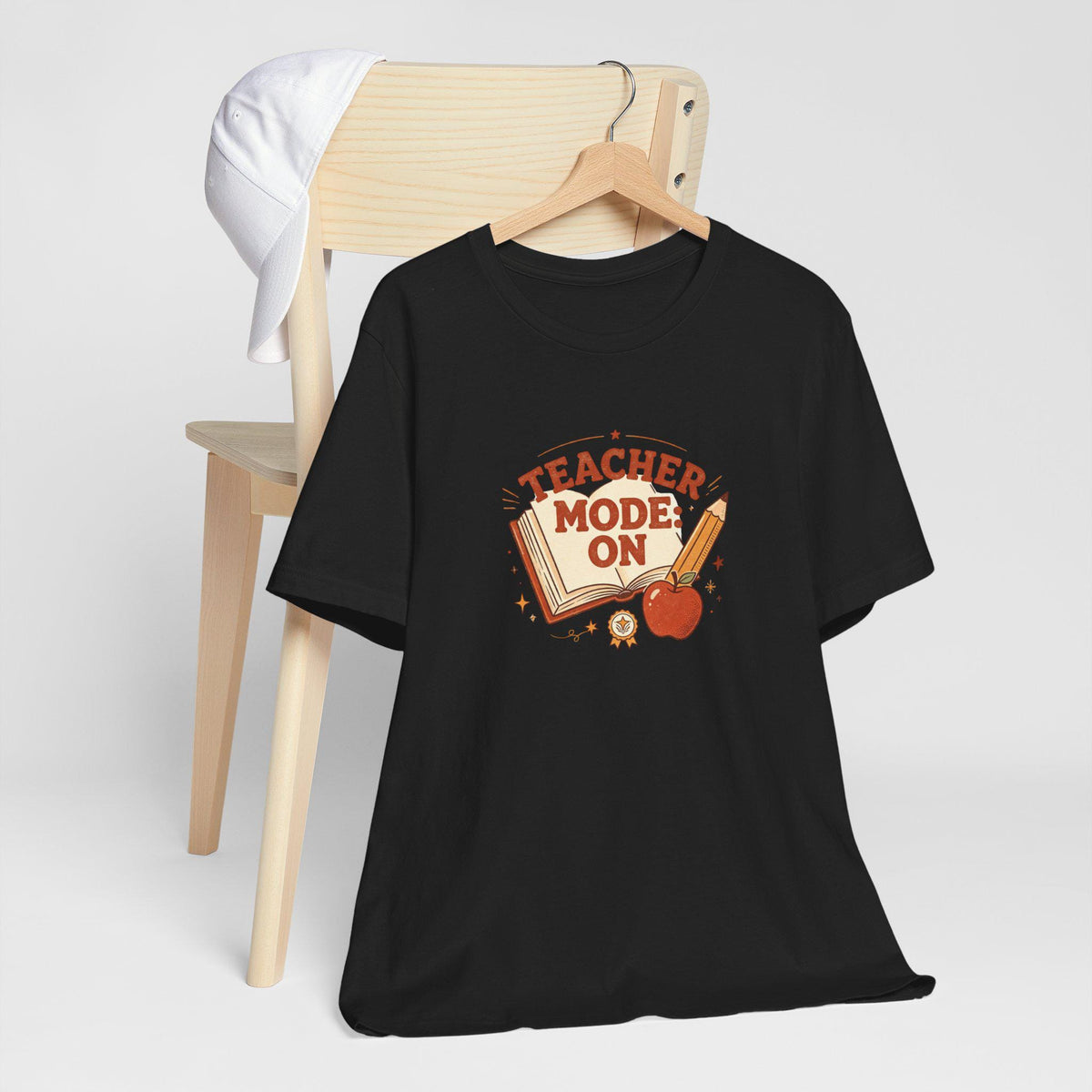 Teacher Mode On T-Shirt | Apple Pencil Book Classroom Design