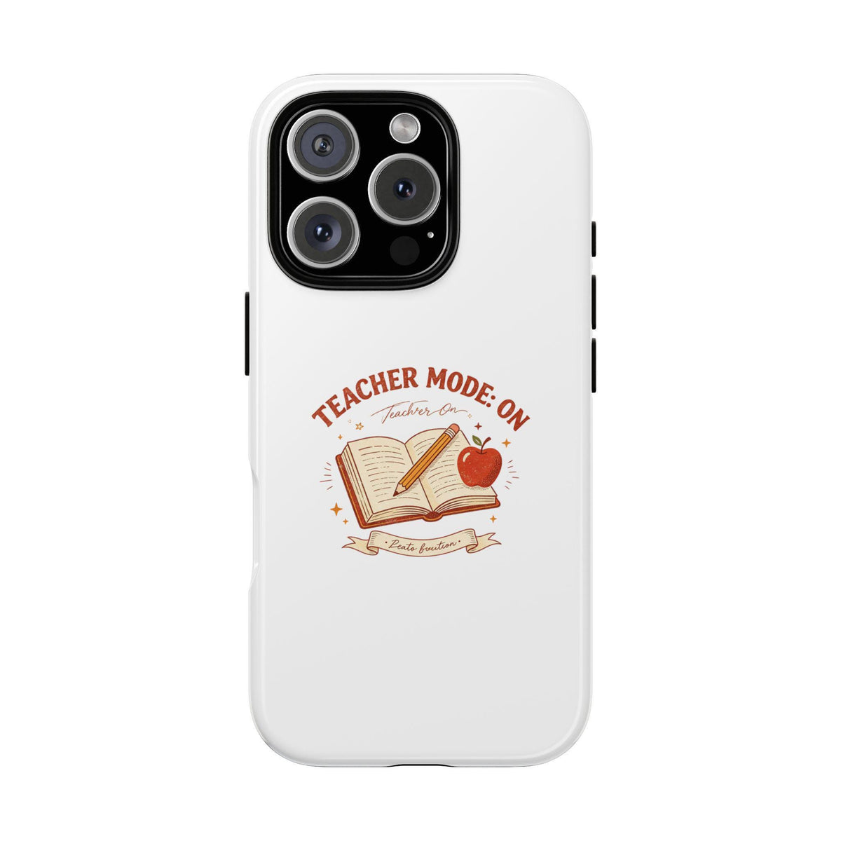 Teacher Mode On Book And Apple Phone Case