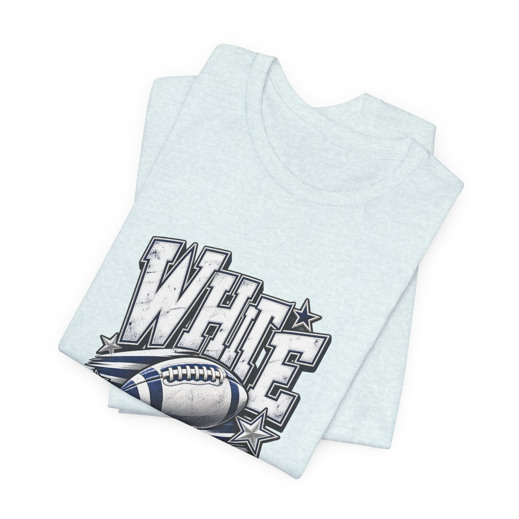 White Out Football Tee | Vintage Helmet, Stars, Sports Graphic