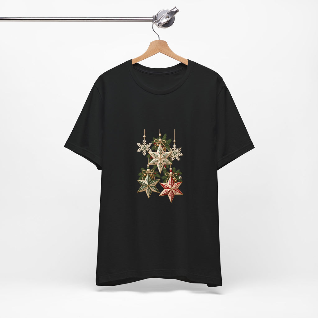 Christmas Star Ornaments T-Shirt — Vintage Holiday Stars Tee