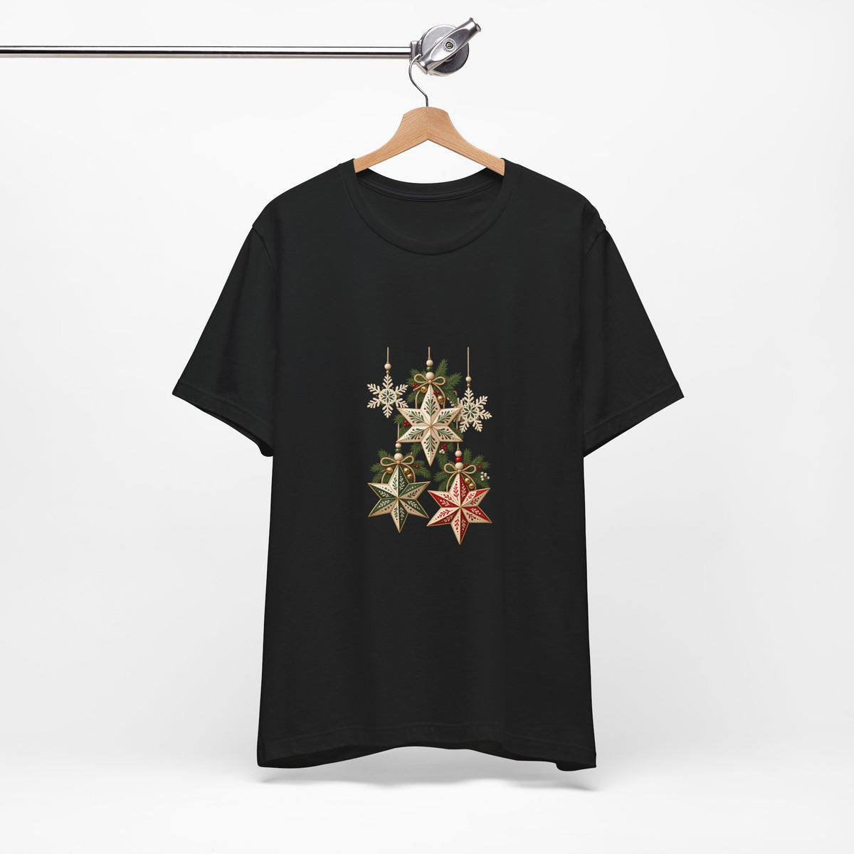 Christmas Star Ornaments T-Shirt — Vintage Holiday Stars Tee