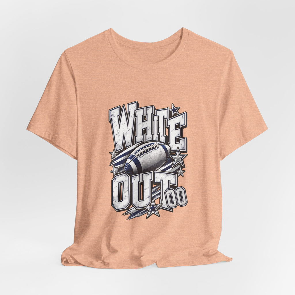 White Out Football Tee | Vintage Helmet, Stars, Sports Graphic