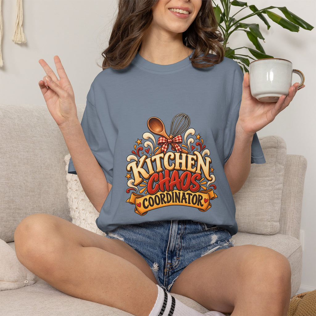 Kitchen Chaos Coordinator T-Shirt — Funny Thanksgiving Chef Shirt, Holiday Cooking Humor Tee, Baker Gift