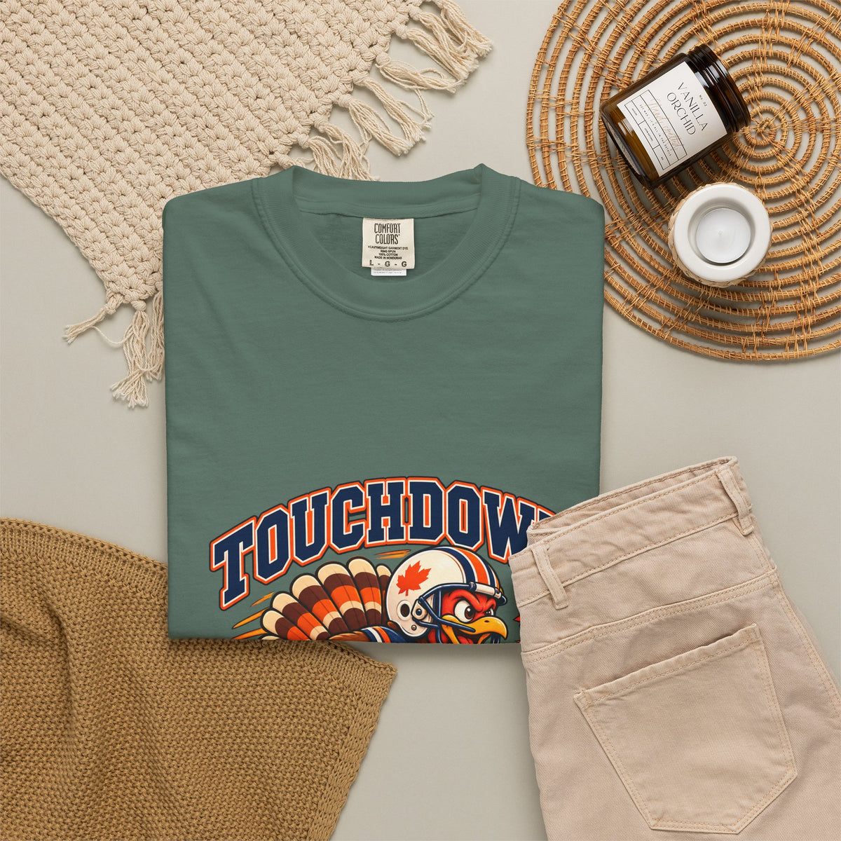 Touchdown Turkey Day T-shirt | Football Turkey Thanksgiving Tee
