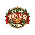 Official Nice List Member Sticker — Festive Holiday Holiday Laptop/Planner Decal