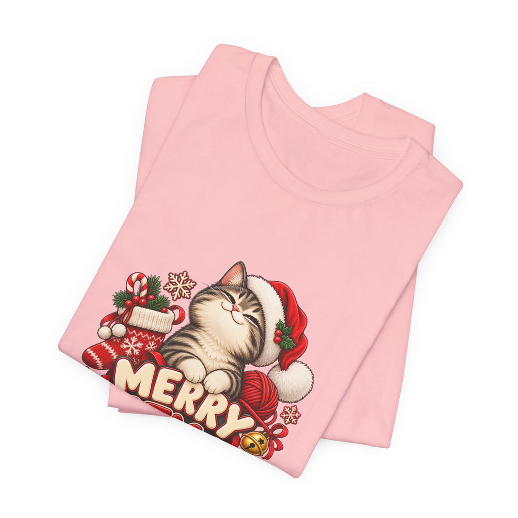 Merry Catmas T-Shirt – Cute Christmas Cat Holiday Tee