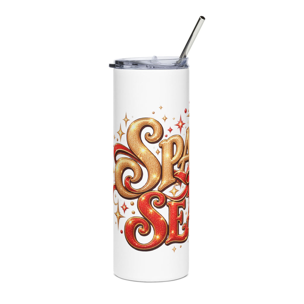 20oz Stainless Tumbler — "Sparkle Season" Holiday Stainless Steel Travel Cup