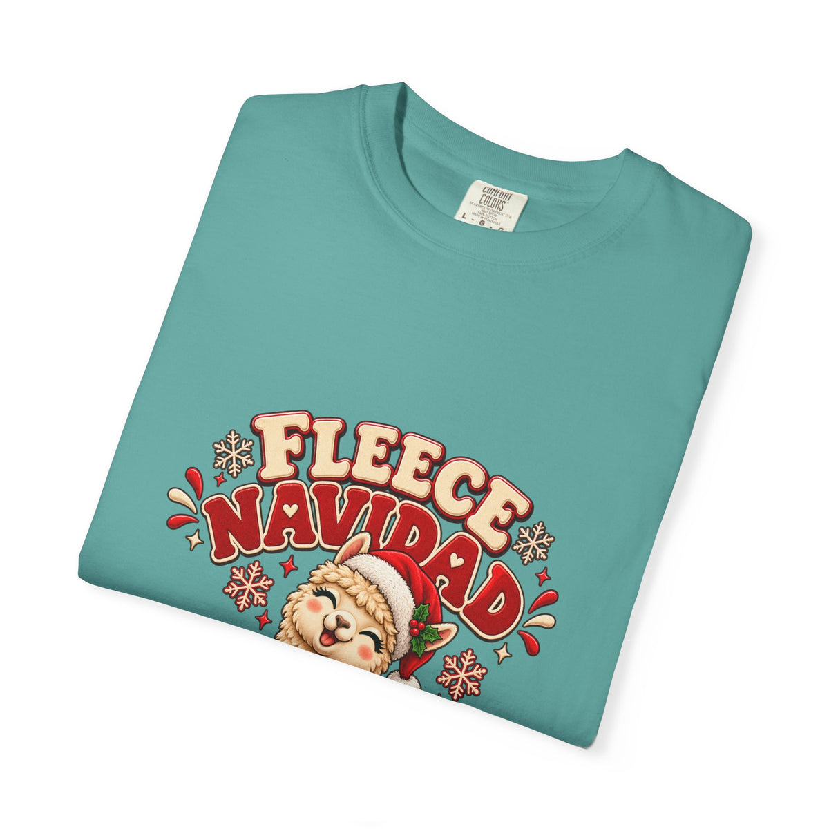 Fleece Navidad Tee — Cute Llama Christmas T-Shirt