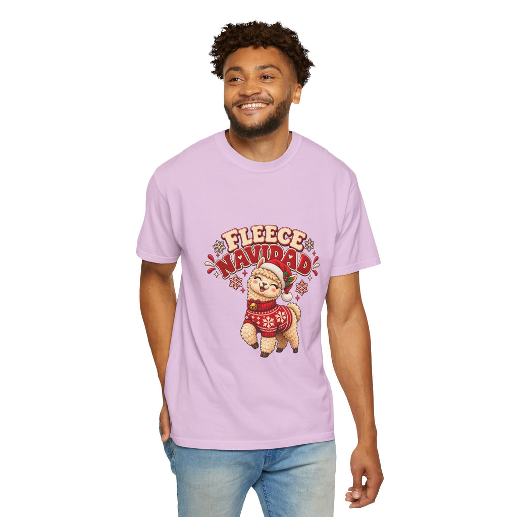 Fleece Navidad Tee — Cute Llama Christmas T-Shirt