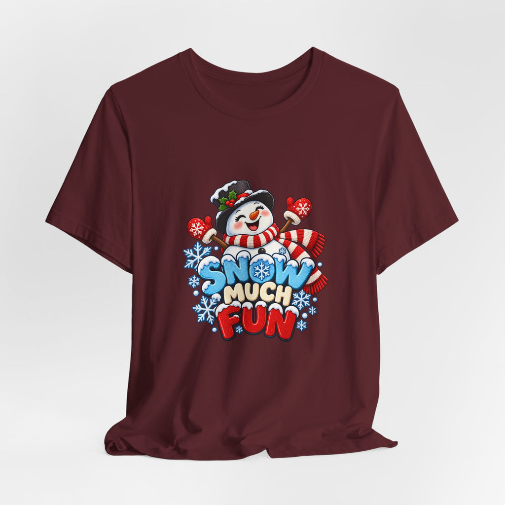 Snow Much Fun T-Shirt – Cute Snowman Holiday Tee