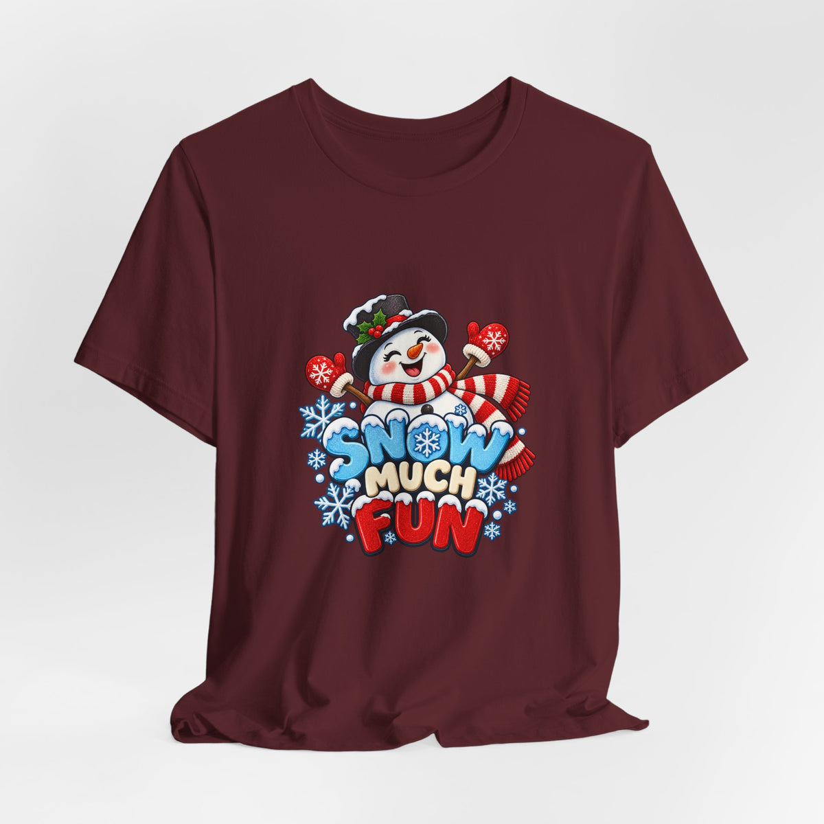 Snow Much Fun T-Shirt – Cute Snowman Holiday Tee