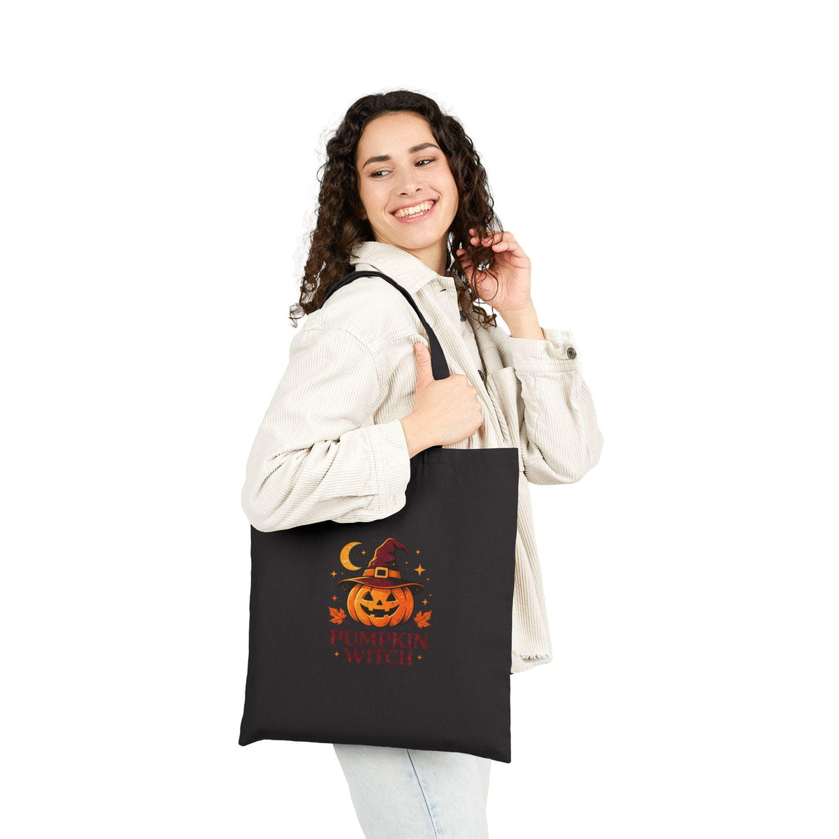 Pumpkin Witch Tote Bag