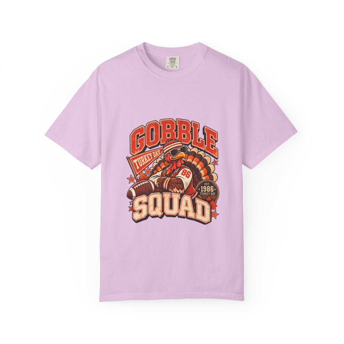 Gobble Squad Turkey Football Helmet T-Shirt | Thanksgiving Turkey Sports Tee