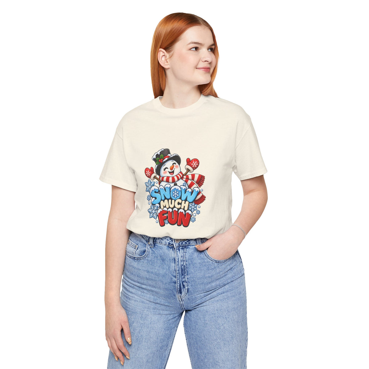Snow Much Fun T-Shirt – Cute Snowman Holiday Tee