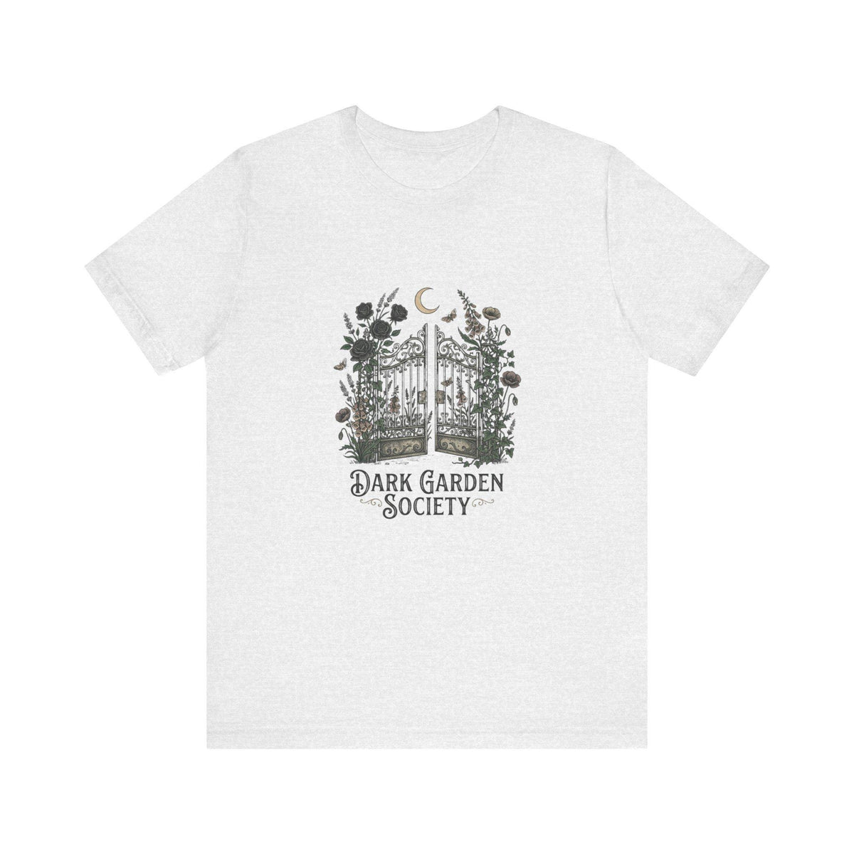 Dark Garden Society Tee | Moon Gate Floral Illustration