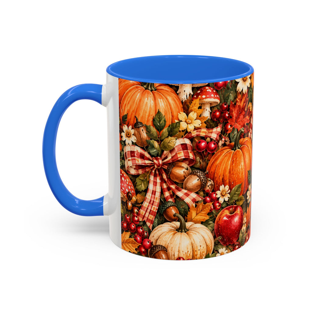 Autumn Harvest Mugs | Fall Pumpkins, Apples, Mushrooms, Daisies 11oz 15oz