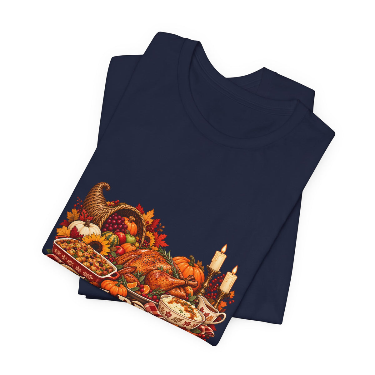 Eat Drink Be Thankful Thanksgiving Tee | Cornucopia Harvest Fall Shirt