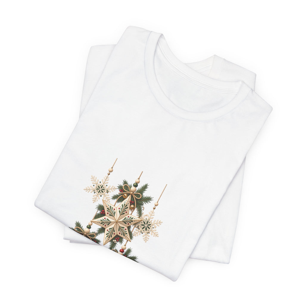 Christmas Star Ornaments T-Shirt — Vintage Holiday Stars Tee