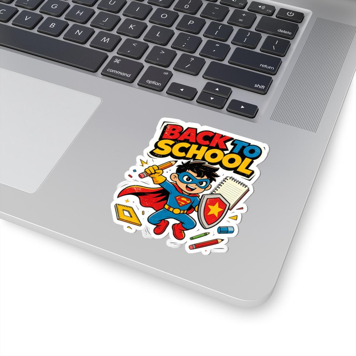 Back To School Superhero Kids Sticker