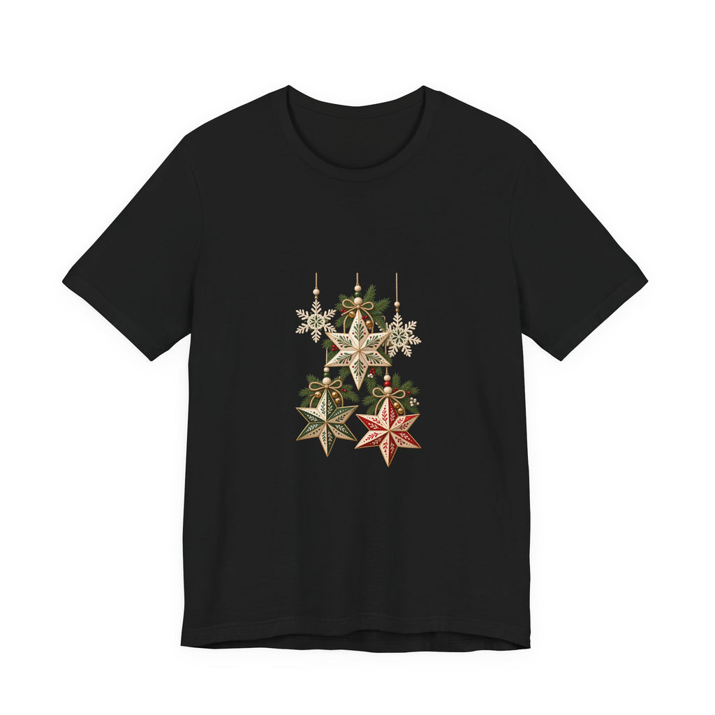 Christmas Star Ornaments T-Shirt — Vintage Holiday Stars Tee