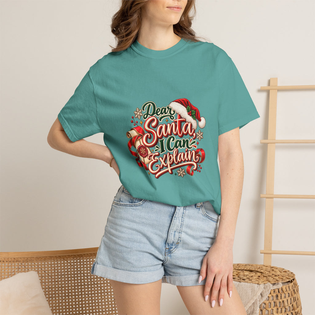 Dear Santa I Can Explain T-Shirt — Funny Christmas Tee