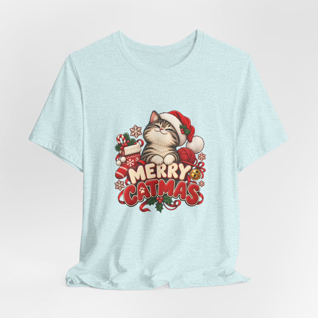 Merry Catmas T-Shirt – Cute Christmas Cat Holiday Tee